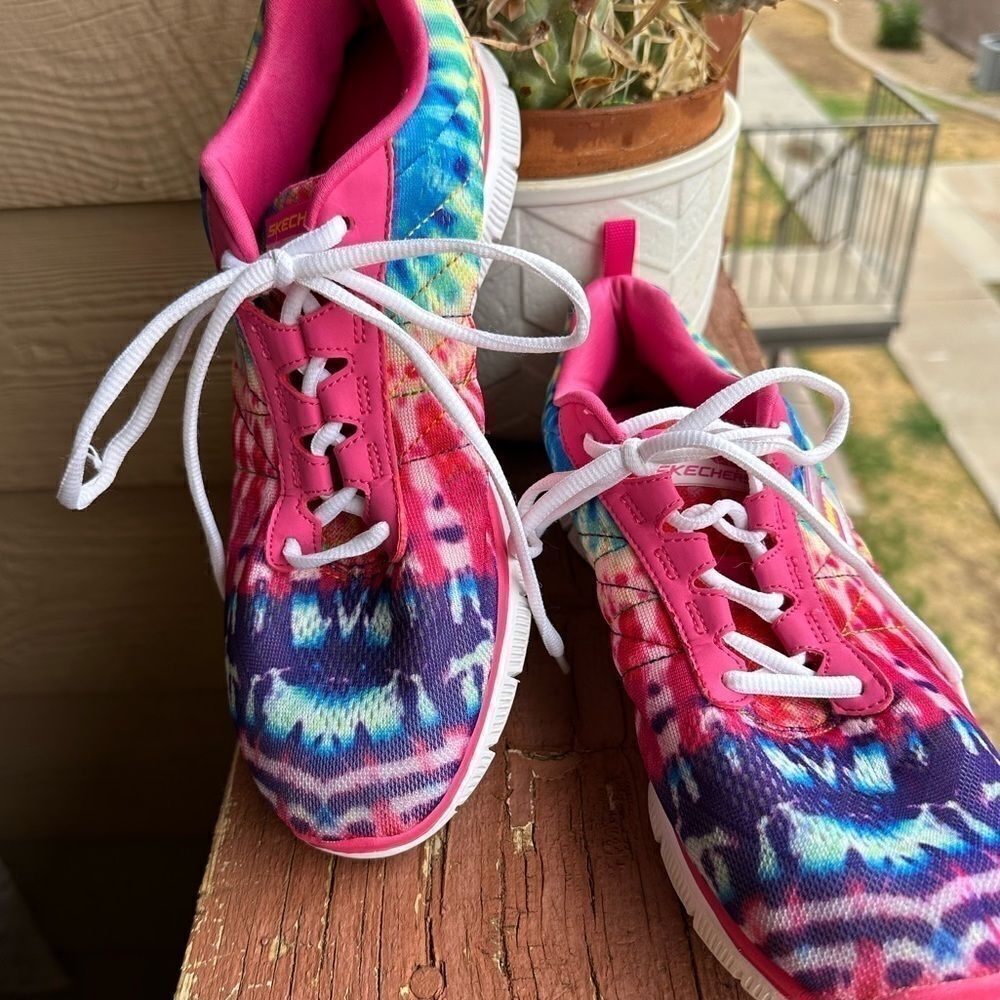 Skechers Women's Tie-Dye Athletic Sneakers in Pink, Blue, Purple